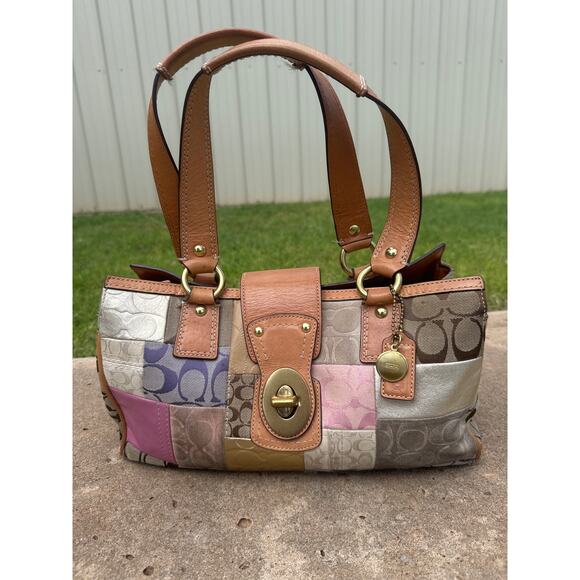 Coach Leather Patchwork Shoulder bag - Picture 1 of 14